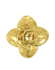 CHANEL Flower Motif Coco Mark Brooch