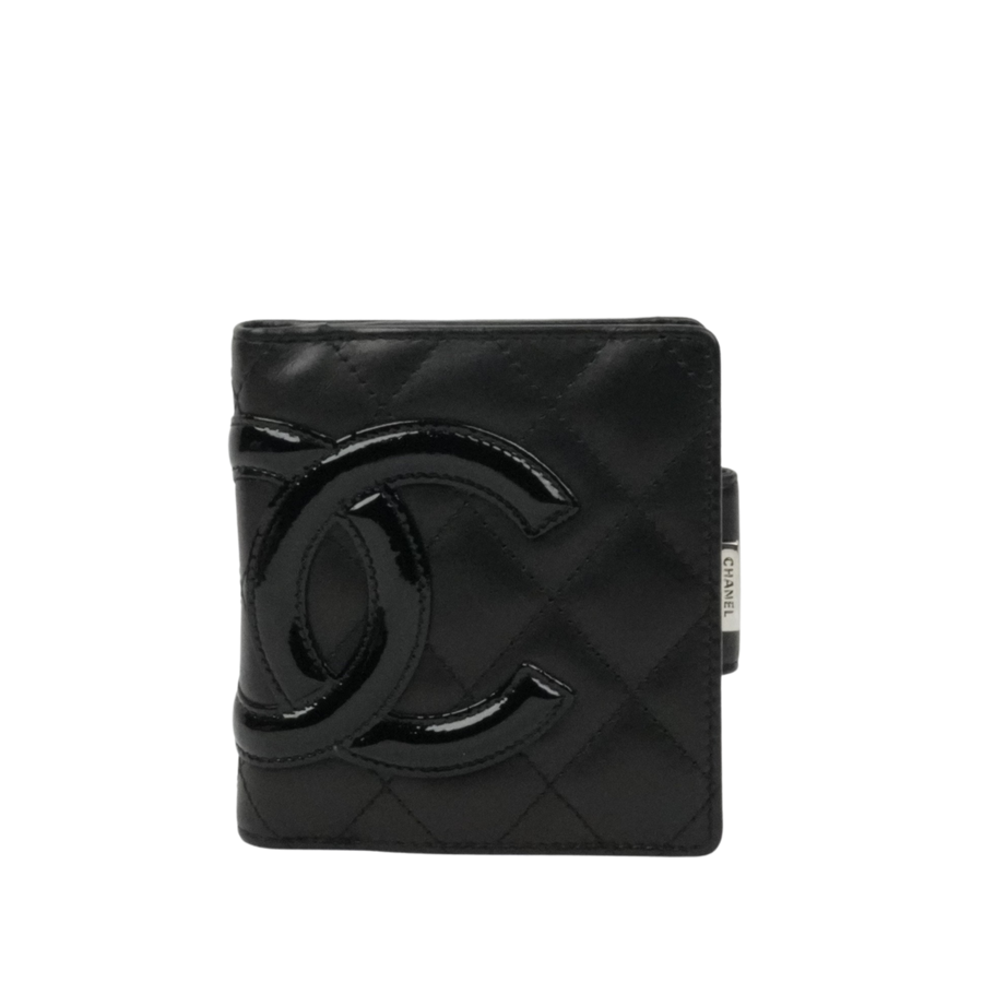 CHANEL Cambon Line Frame Double-fold Wallet