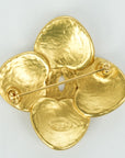 CHANEL Flower Motif Coco Mark Brooch