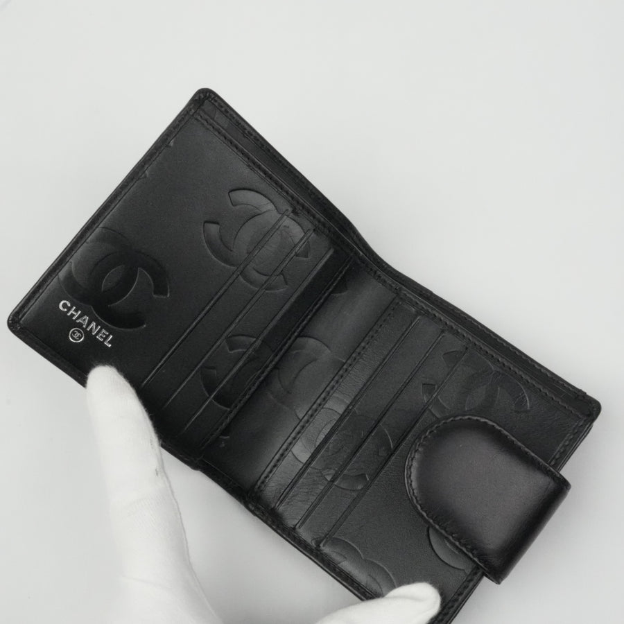 CHANEL Cambon Line Frame Double-fold Wallet