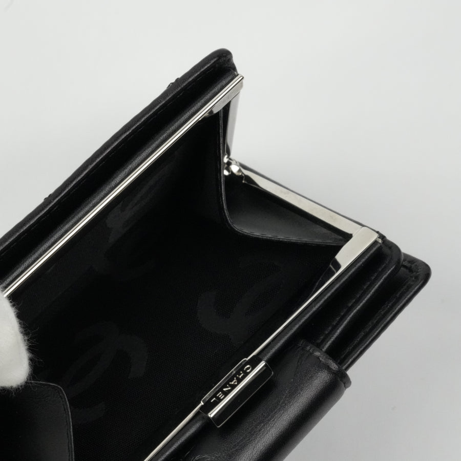 CHANEL Cambon Line Frame Double-fold Wallet