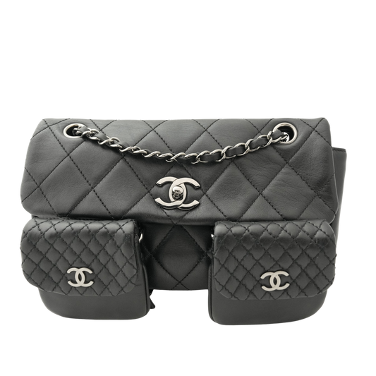 CHANEL 2006-2008 Matelassé Turn-Lock Multipochette Shoulder Bag