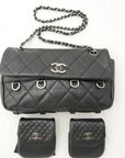 CHANEL 2006-2008 Matelassé Turn-Lock Multipochette Shoulder Bag