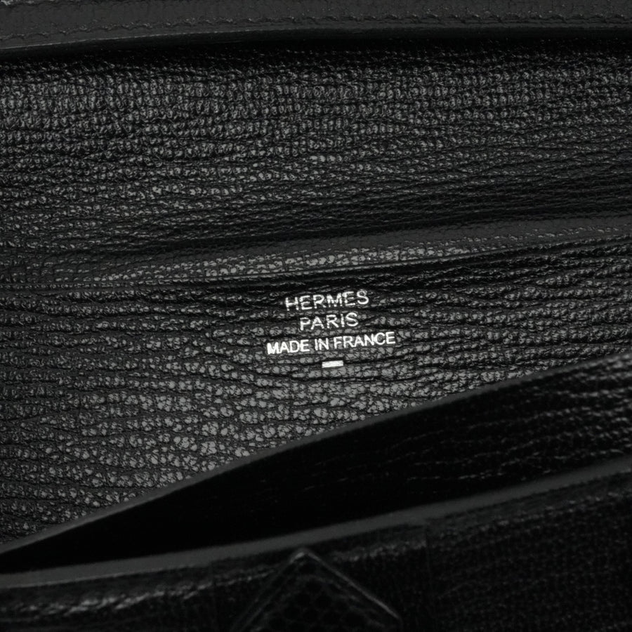 HERMES Lizard Bearn Classic Long Wallet