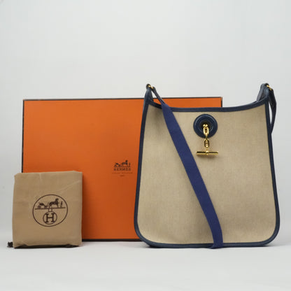 HERMES Vespa PM Canvas Shoulder Bag