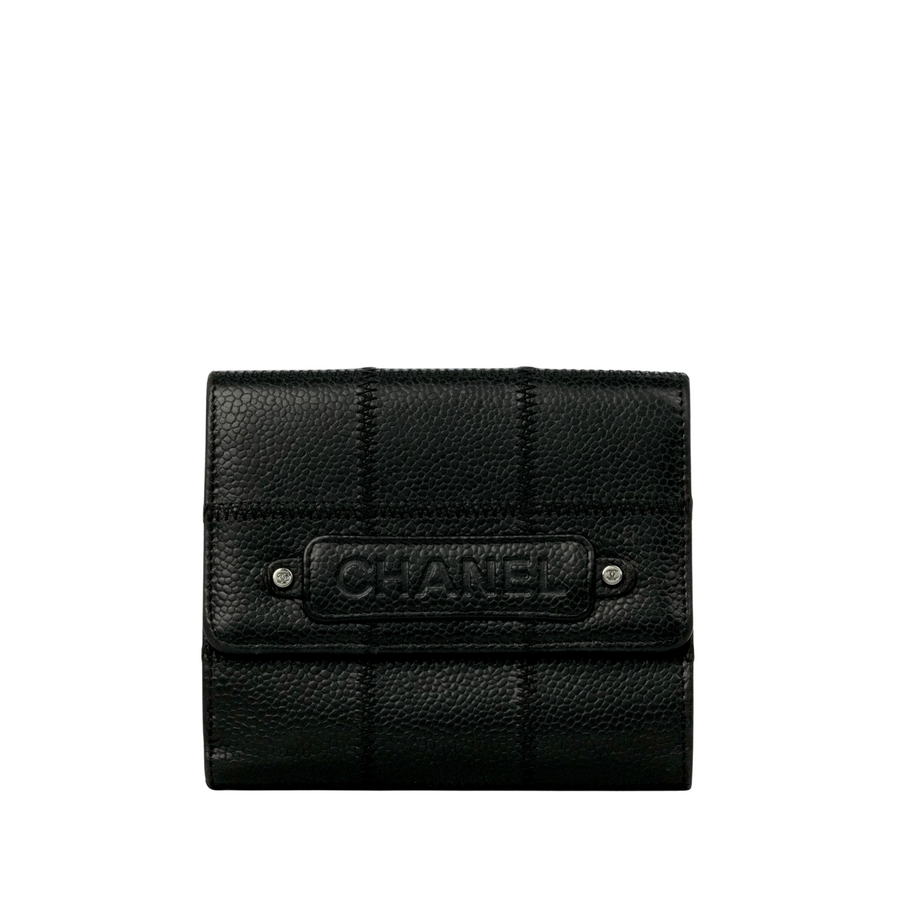 CHANEL Chocolate Bar Stitch Bi-fold Wallet