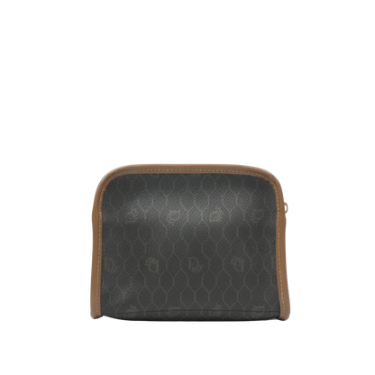 CHRISTIAN DIOR Canvas Honeycomb Pattern Pouch