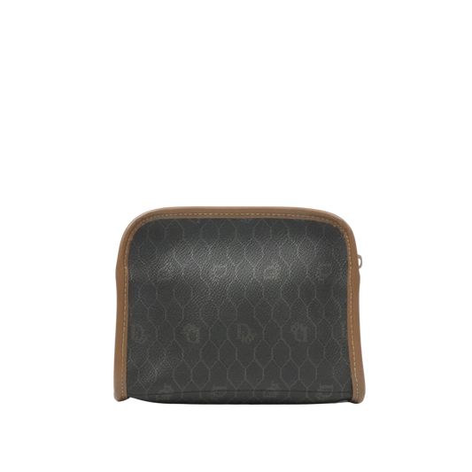 CHRISTIAN DIOR Canvas Honeycomb Pattern Pouch