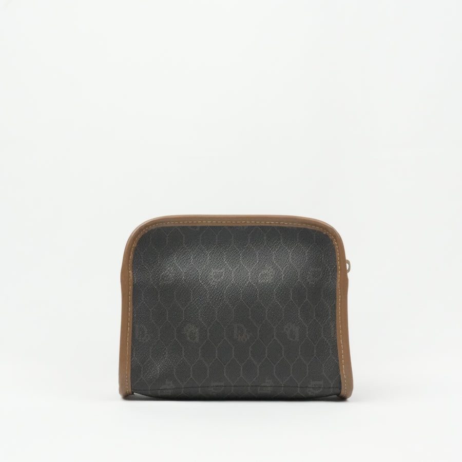 CHRISTIAN DIOR Canvas Honeycomb Pattern Pouch