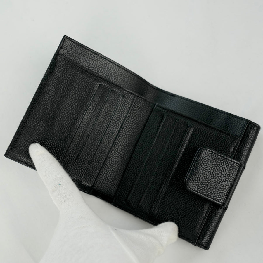 CHANEL Chocolate Bar Stitch Bi-fold Wallet