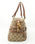 GUCCI GG Canvas Bamboo Shoulder Bag