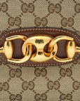 GUCCI GG Canvas Bamboo Shoulder Bag