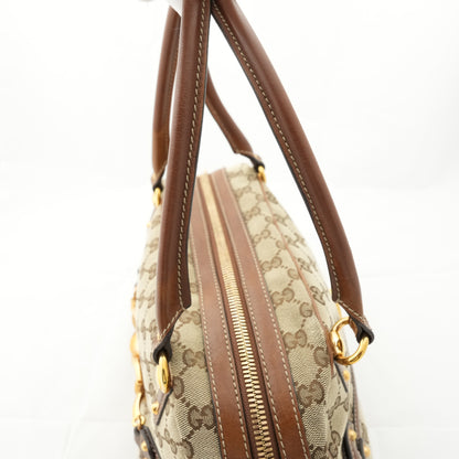 GUCCI GG Canvas Bamboo Shoulder Bag