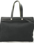 HERMES Jull Canvas GM Handbag