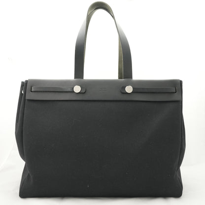 HERMES Jull Canvas GM Handbag