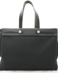 HERMES Jull Canvas GM Handbag