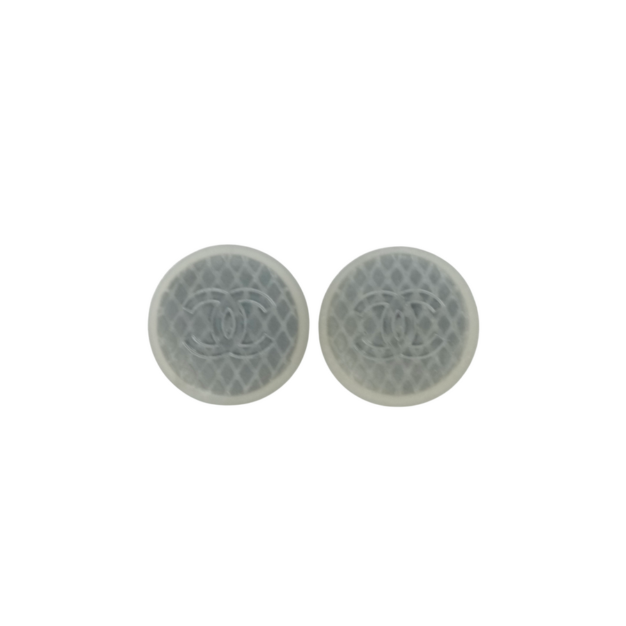 CHANEL Silicone Coco Mark Earrings