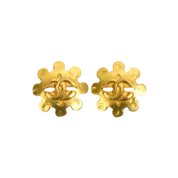 CHANEL Flower Coco Mark Earrings