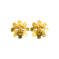 CHANEL Flower Coco Mark Earrings