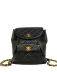 CHANEL 1994-1996 Matelassé Rucksack with Emblem  Backpack