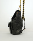 CHANEL 1994-1996 Matelassé Rucksack with Emblem  Backpack