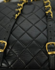 CHANEL 1994-1996 Matelassé Rucksack with Emblem  Backpack