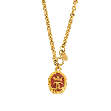 CHANEL Crown Coco Mark Necklace