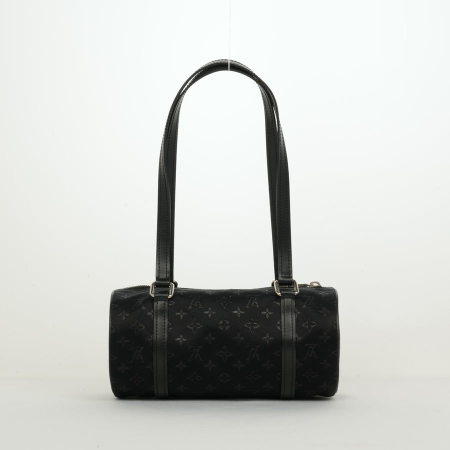 LOUIS VUITTON Monogram Little Papillon Satin Noir Handbag M92352