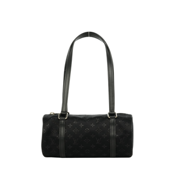 LOUIS VUITTON Monogram Little Papillon Satin Noir Handbag M92352