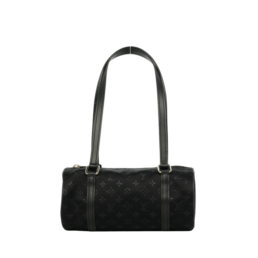 LOUIS VUITTON Monogram Little Papillon Satin Noir Handbag M92352