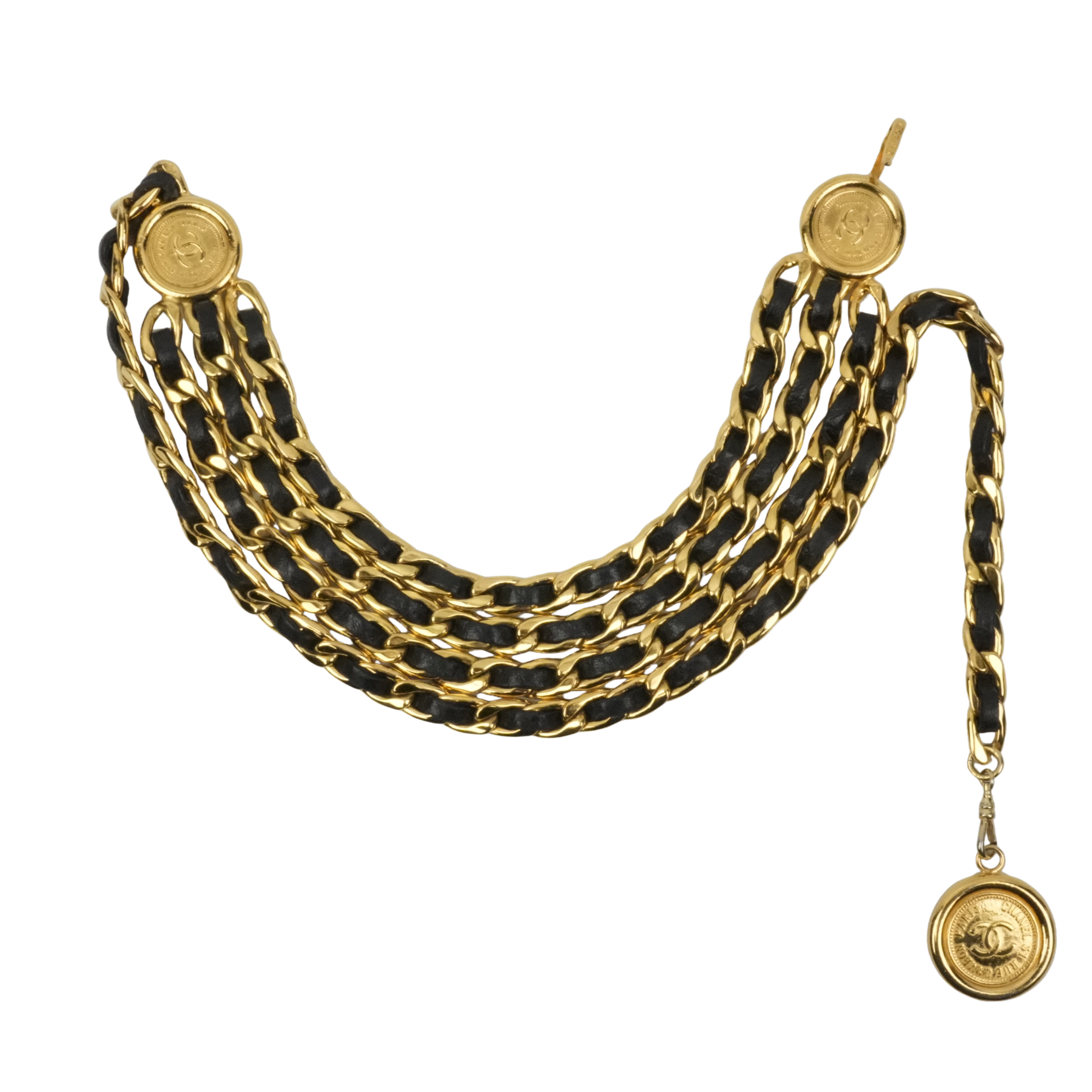 CHANEL Coco Mark Coin Triple Chain Belt – Aime Vintage