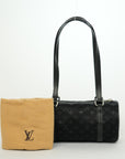 LOUIS VUITTON Monogram Little Papillon Satin Noir Handbag M92352