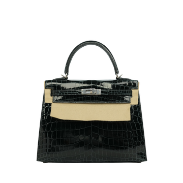 HERMES Crocodile Leather Kelly 25