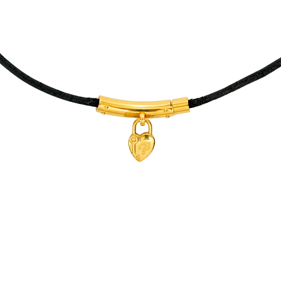 HERMES Vivier Heart Padlock Choker