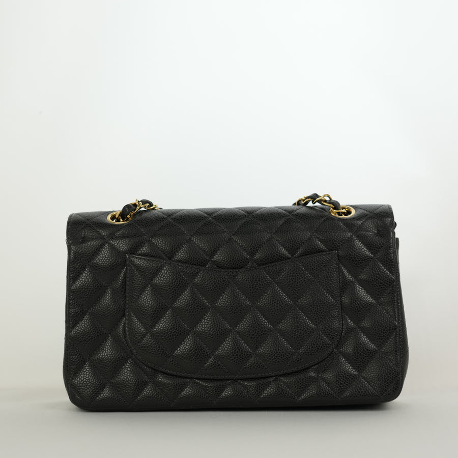 CHANEL 2004-2005 Matelassé 25W Chain Shoulder Bag in Caviar Skin