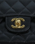 CHANEL 2004-2005 Matelassé 25W Chain Shoulder Bag in Caviar Skin