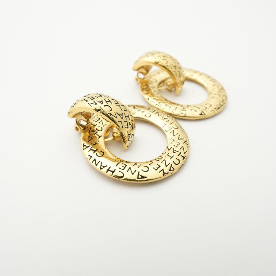 CHANEL Logo Circle Earring