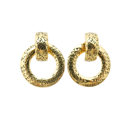 CHANEL Logo Circle Earring