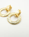 CHANEL Logo Circle Earring