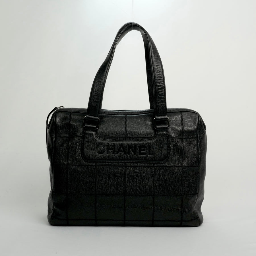 CHANEL 2005-2006 Chocolate Stitch Tote Bag/Shoulder Bag