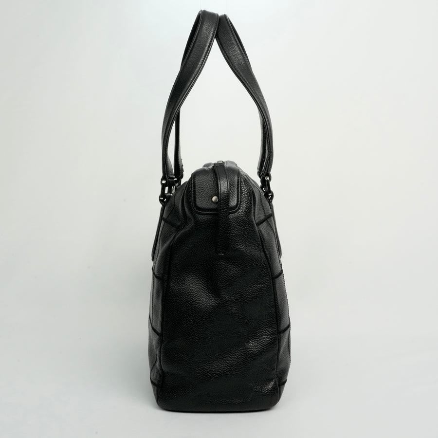 CHANEL 2005-2006 Chocolate Stitch Tote Bag/Shoulder Bag