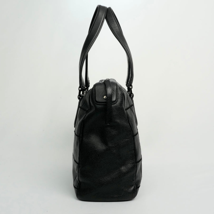 CHANEL 2005-2006 Chocolate Stitch Tote Bag/Shoulder Bag