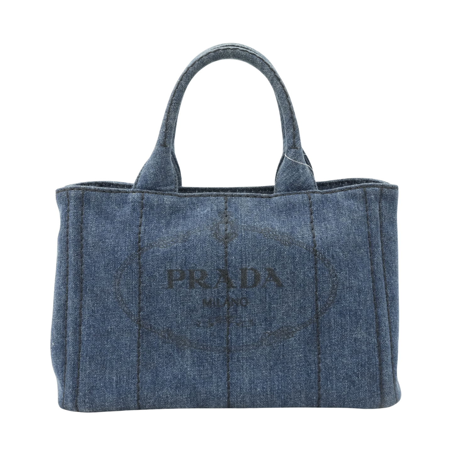 PRADA Canvas Denim Tote Bag/Handbag