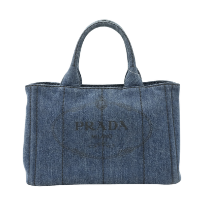 PRADA Canvas Denim Tote Bag/Handbag