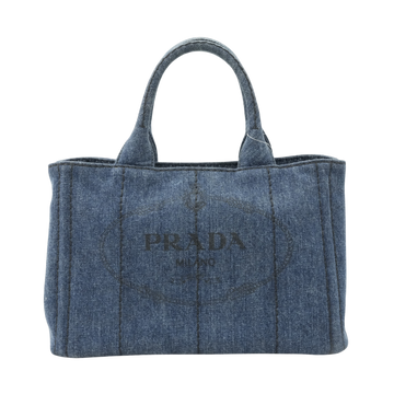 PRADA Canvas Denim Tote Bag/Handbag