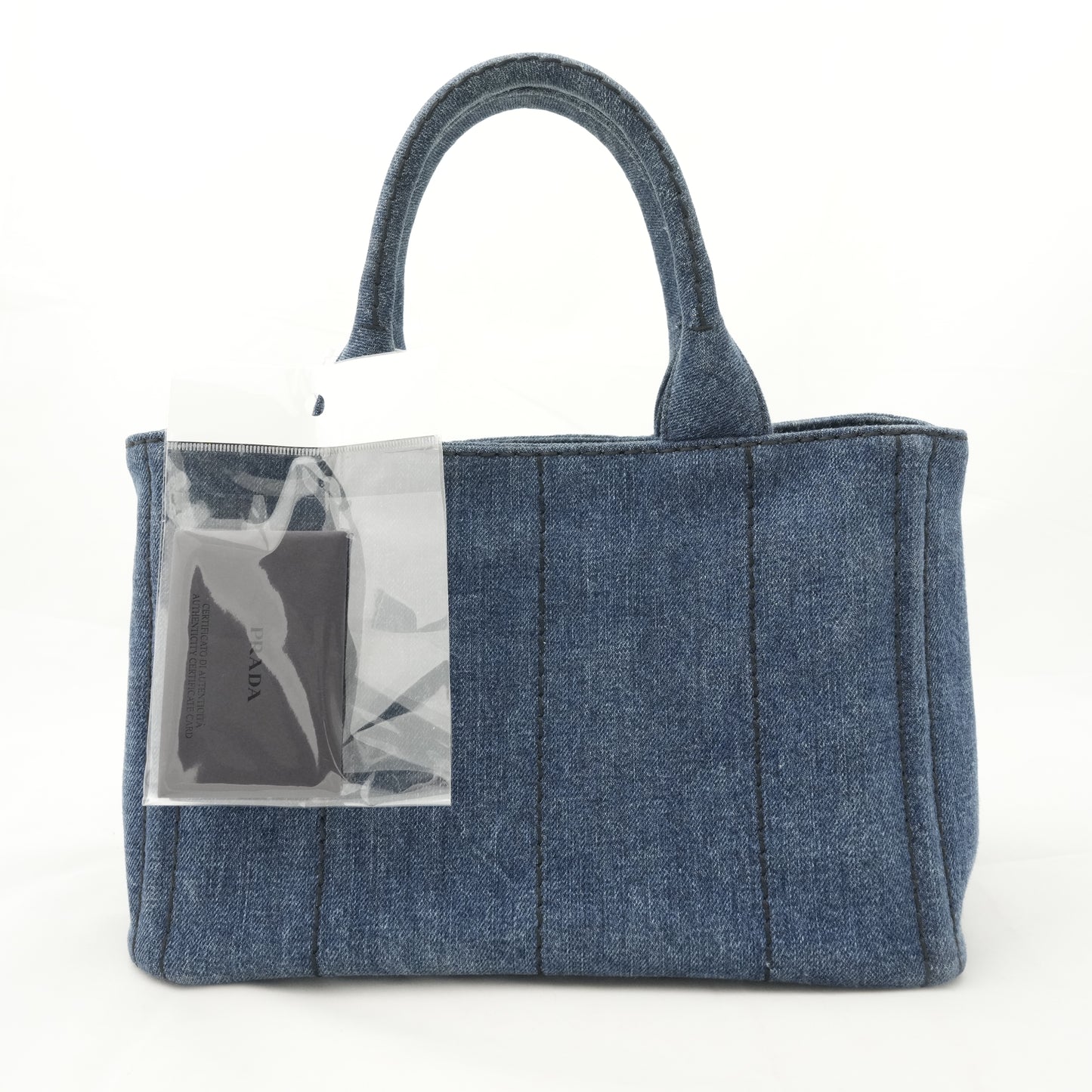 PRADA Canvas Denim Tote Bag/Handbag