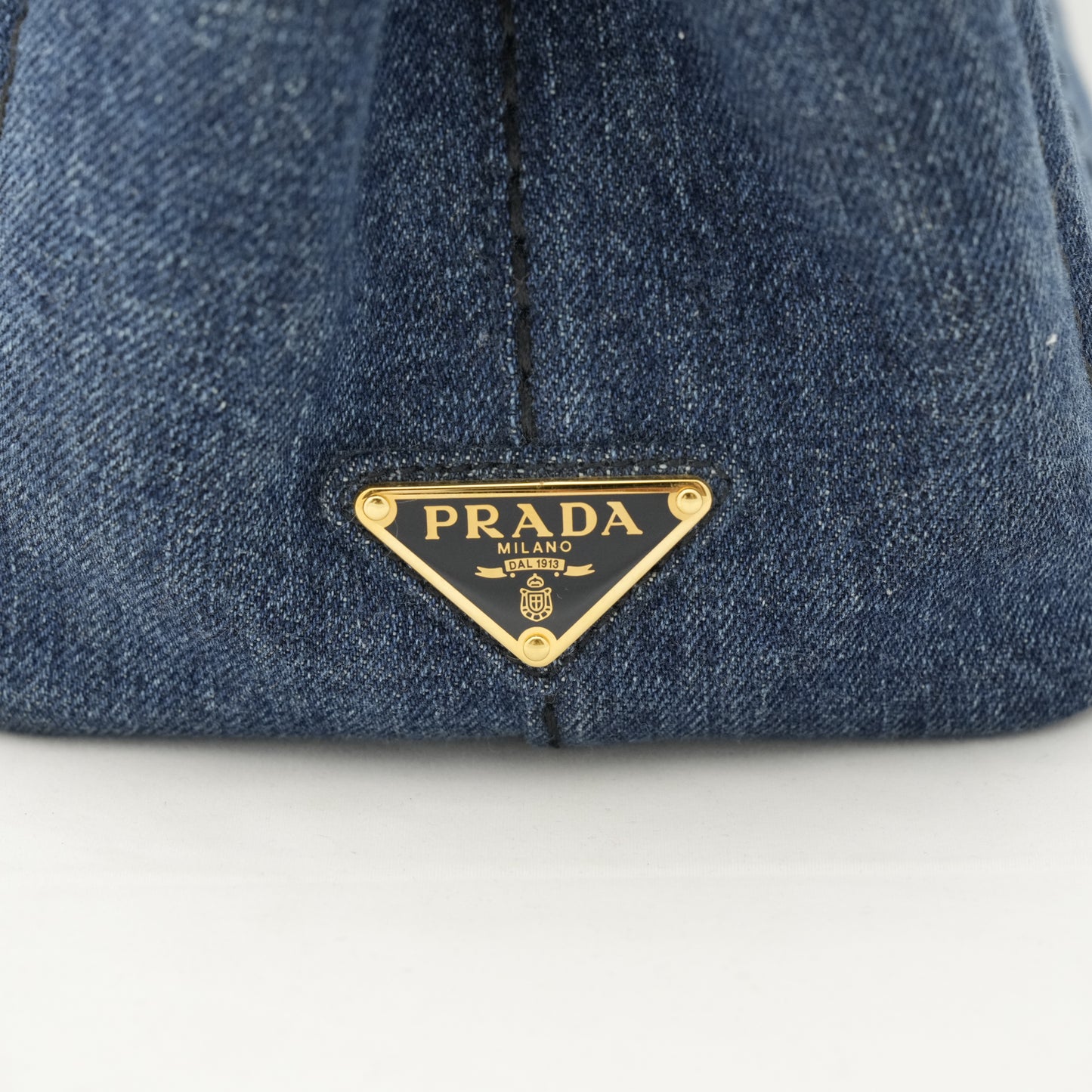 PRADA Canvas Denim Tote Bag/Handbag