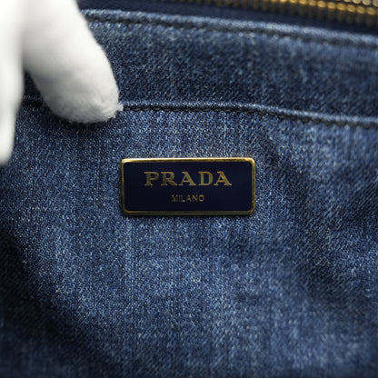 PRADA Canvas Denim Tote Bag/Handbag