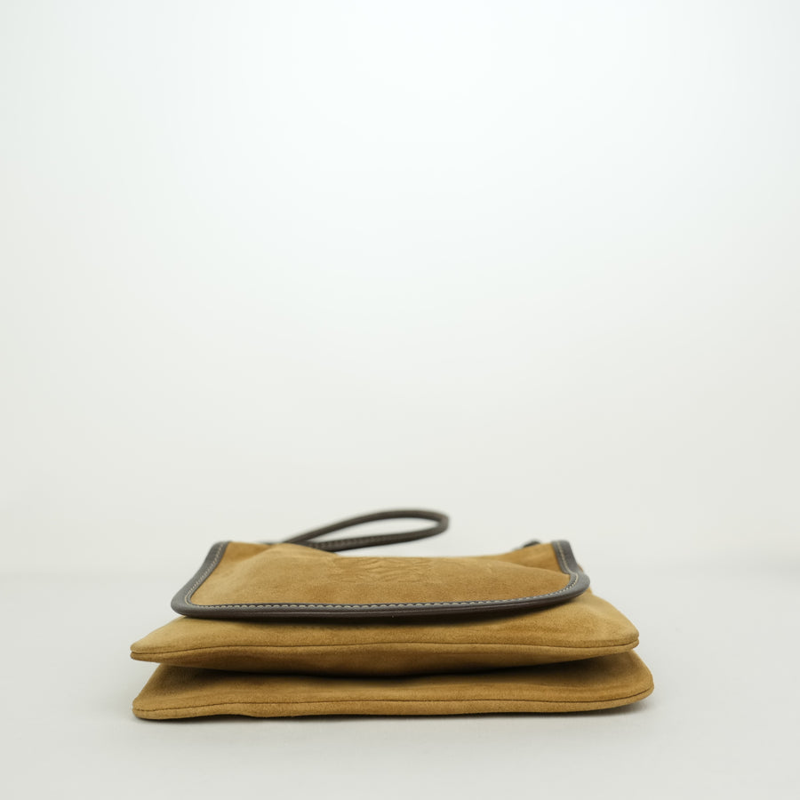 LOEWE Suede Anagram Shoulder Bag