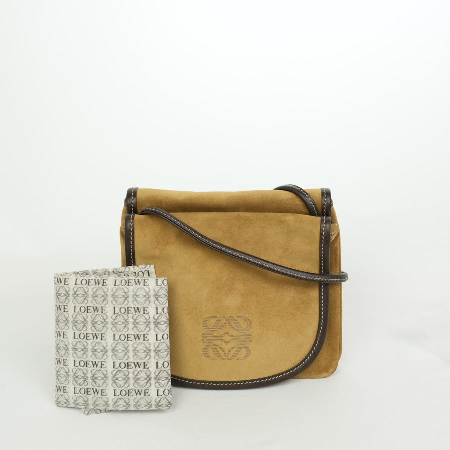 LOEWE Suede Anagram Shoulder Bag